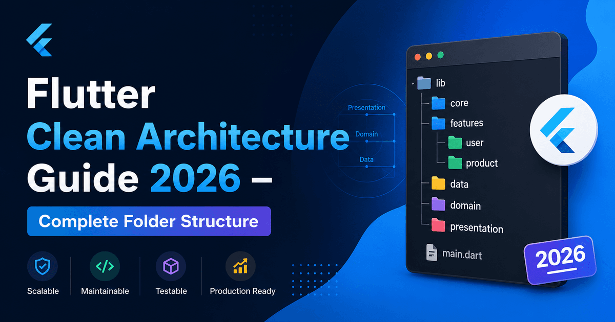 Flutter Clean Architecture Guide 2026 – Complete Folder Structure